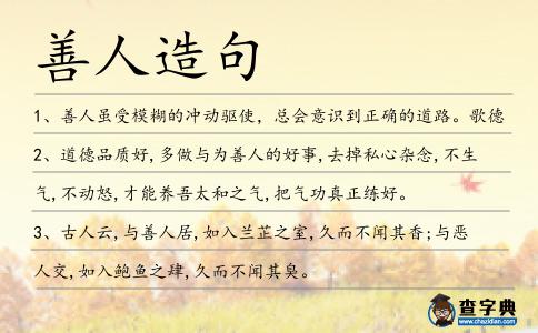 善人造句