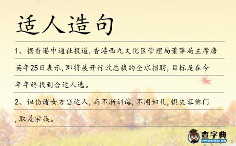 適人造句