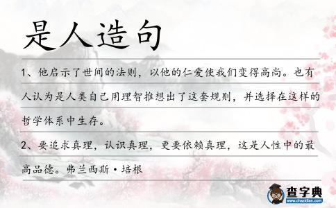 是人造句
