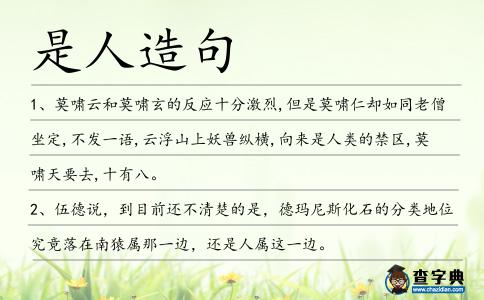 是人造句