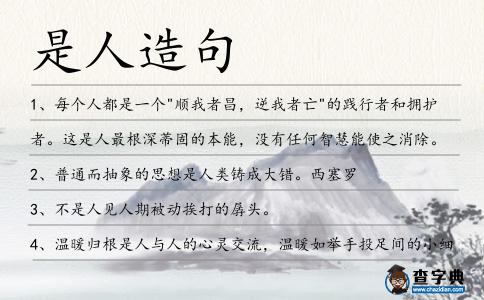是人造句