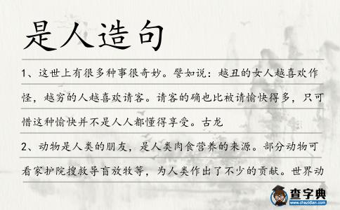 是人造句