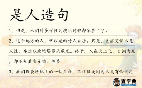 是人造句