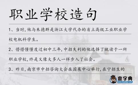 職業(yè)學(xué)校造句