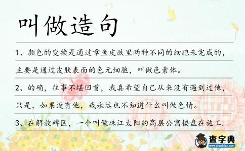 叫做造句