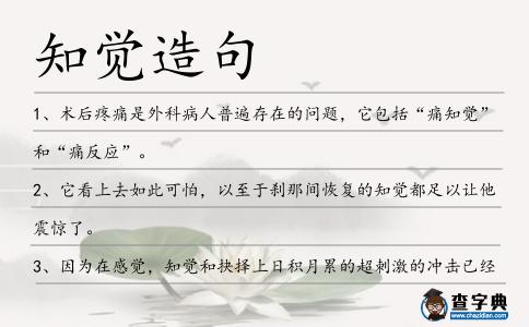 知覺造句