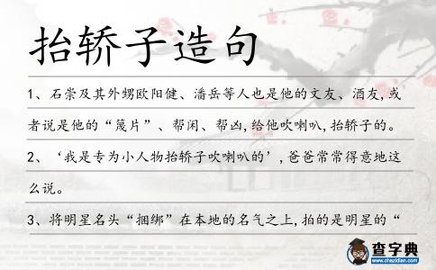 抬轎子造句