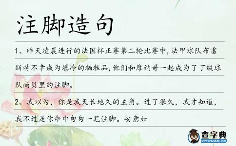 注腳造句