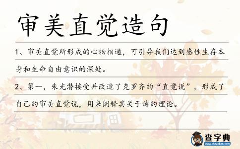 審美直覺造句
