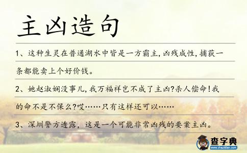 主兇造句