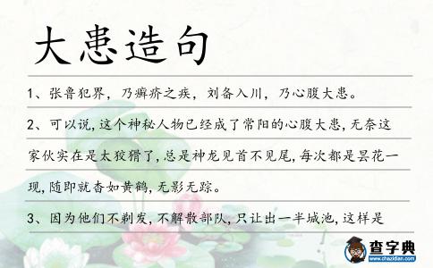 大患造句