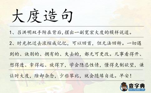 大度造句