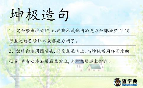 坤極造句