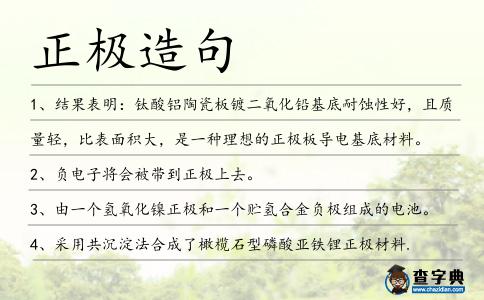 正極造句