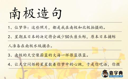 南極造句
