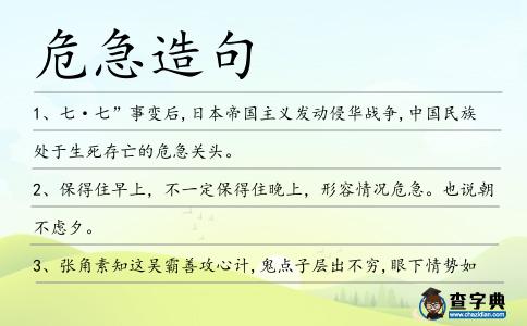危急造句
