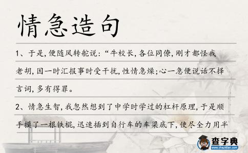 情急造句