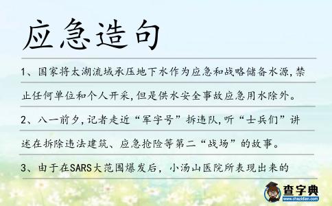 應急造句