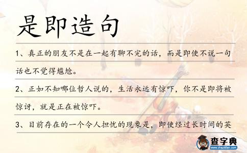 是即造句