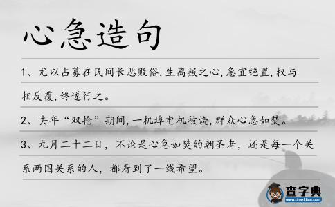 心急造句
