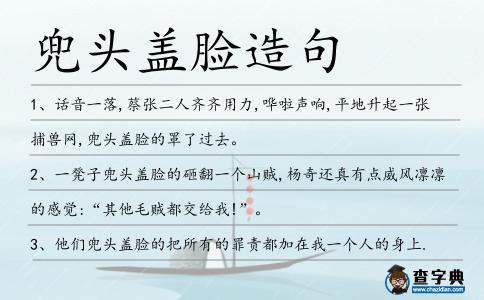 兜頭蓋臉造句