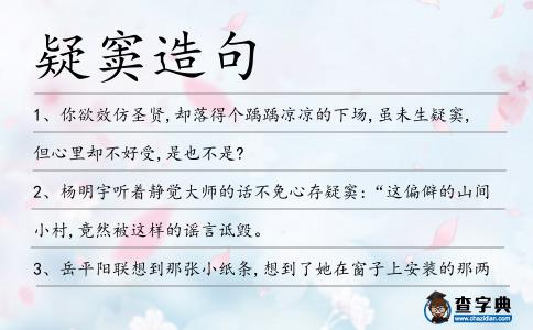 疑竇造句