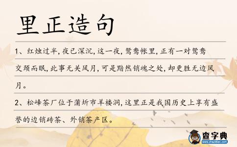 里正造句