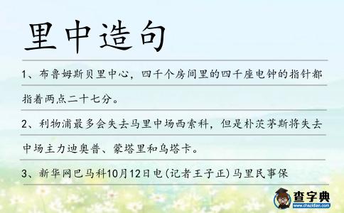 里中造句