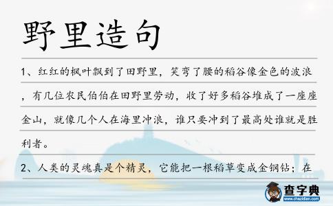 野里造句