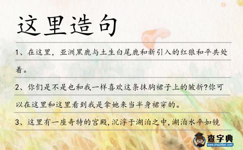 這里造句