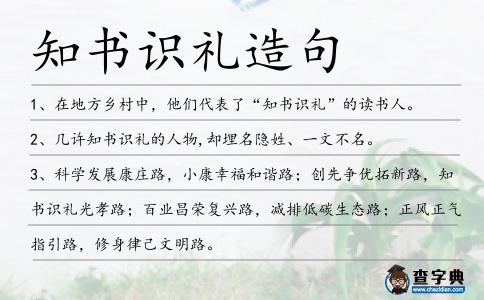 知書識禮造句