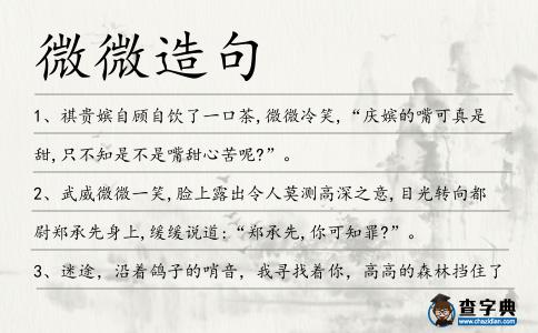 微微造句