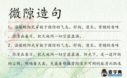 微隙造句