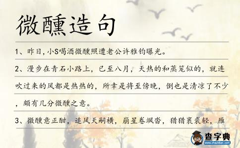 微醺造句