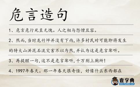 危言造句