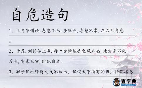自危造句