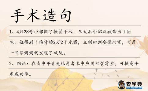 手術造句