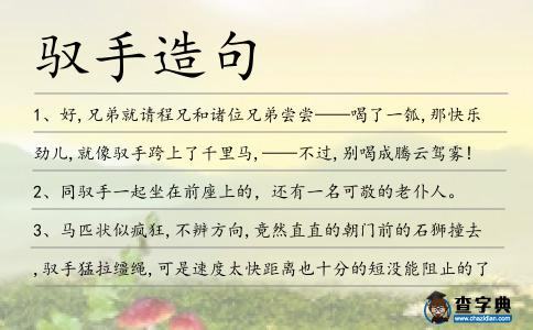 馭手造句