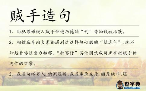 賊手造句