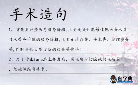 手術造句