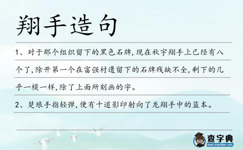 翔手造句