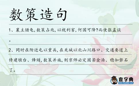 數策造句