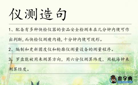 儀測造句