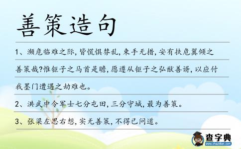 善策造句