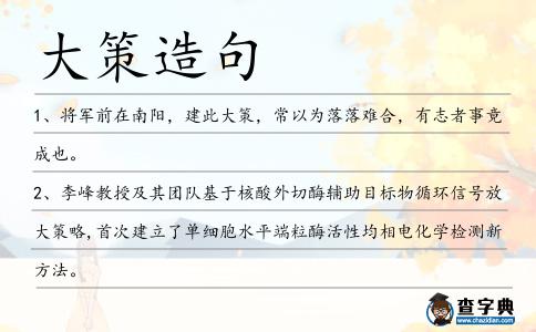 大策造句