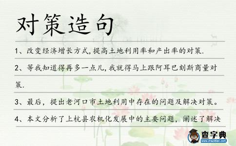 對策造句