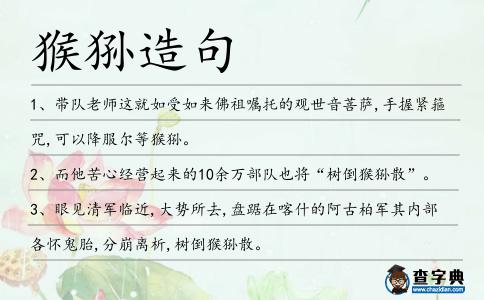 猴猻造句