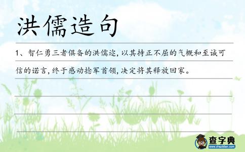 洪儒造句
