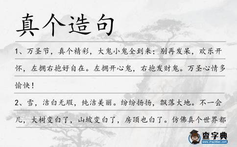 真?zhèn)€造句