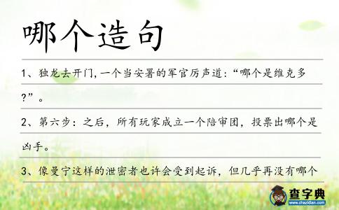 哪個造句